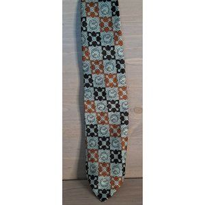 Vintage Haband's Men's Polyester Necktie Geometric Tiled Bird